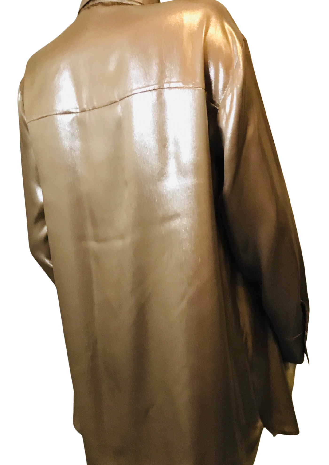 🌟 Chemise satinée dorée Taille 36 🌟