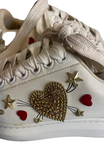 😍 Baskets créatives avec motifs cœur et étoiles Pointure 37 😍