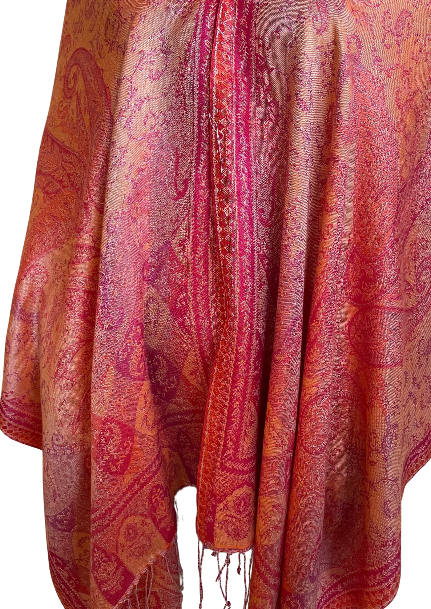 🌟 Magnifique châle rose-orange 🌟