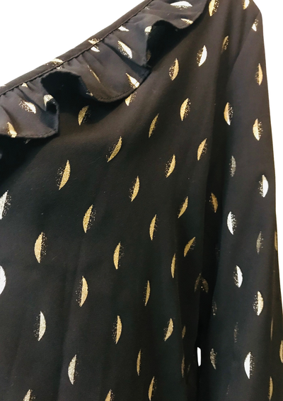 🌟 Blouse chic noir et doré Taille 38  🌟