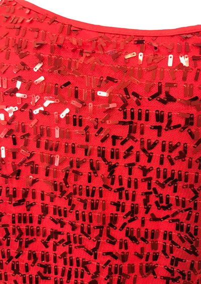 🌟 Top à sequins rouge Taille 44🌟