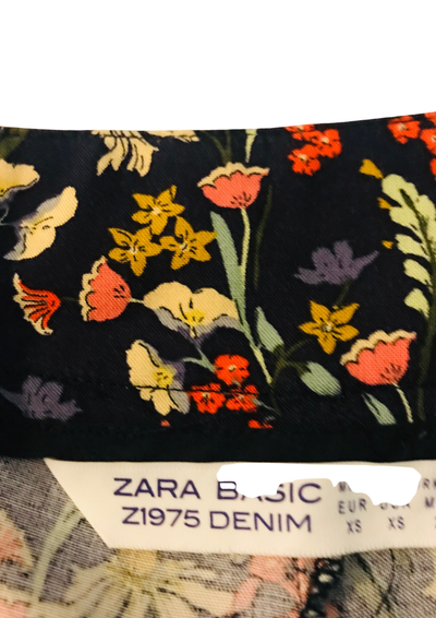🌸 Jupe-short  à Fleurs  Taille 34 🌿✨