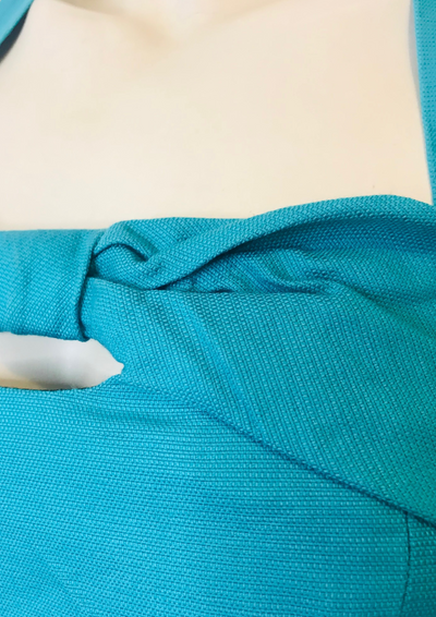 💙 Robe turquoise en coton‐lin – Taille 38  ✨