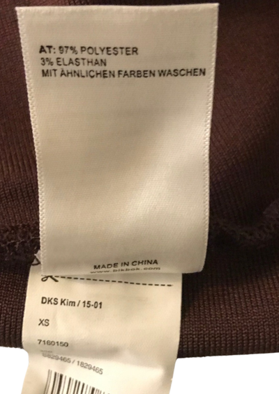 🔥 Jupe moulante bordeaux à détails croisés – Taille XS