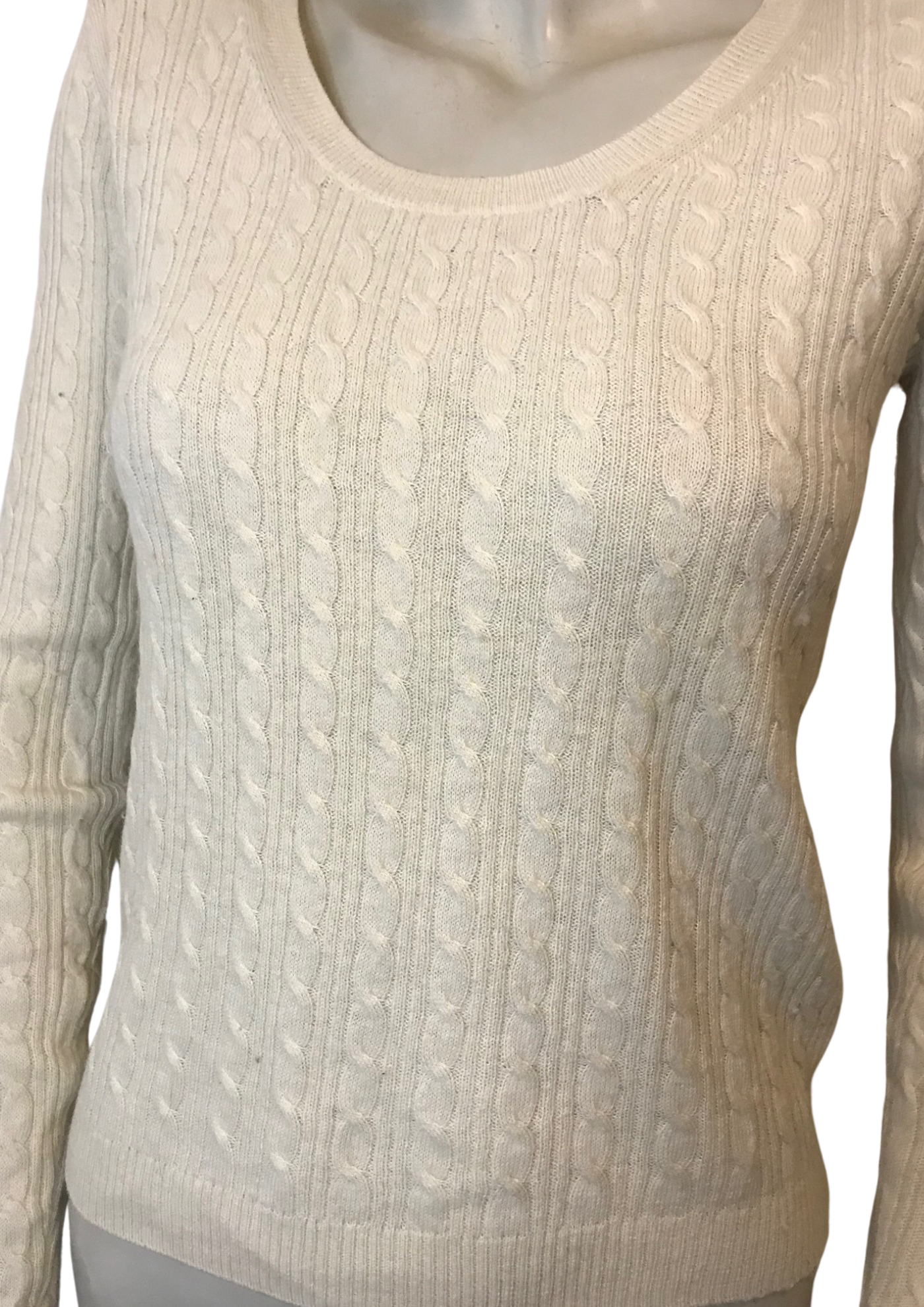 🎀 Élégant pull torsadé laine et cachemire Taille 34 🎀