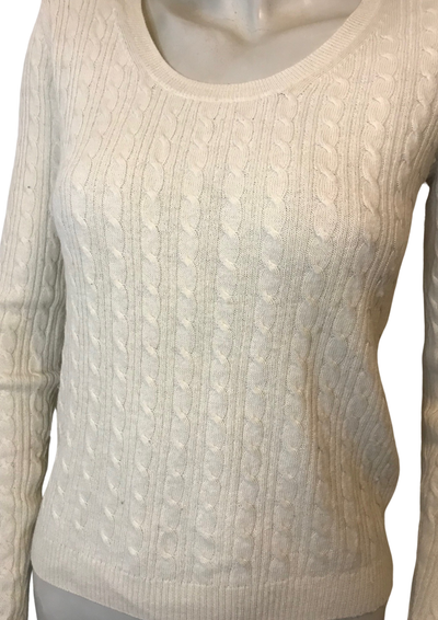 🎀 Élégant pull torsadé laine et cachemire Taille 34 🎀