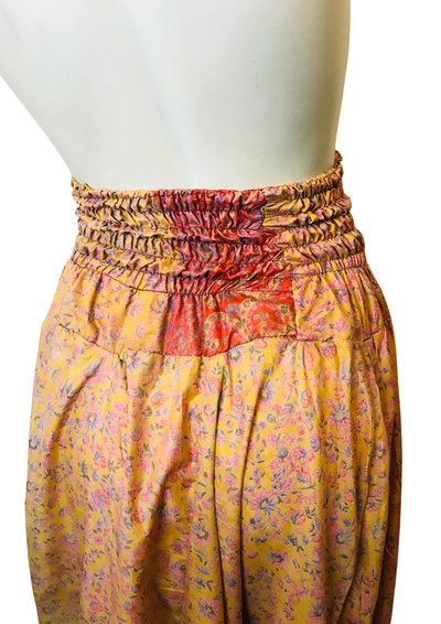 🌸 Sarouel 100% Soie Recyclée – Imprimé fleuri bohème Taille 38 💮