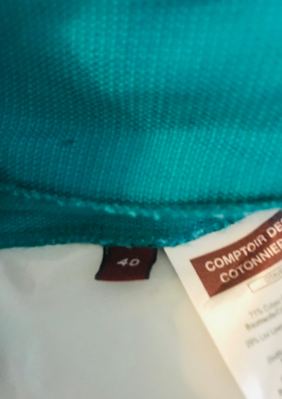 💙 Robe turquoise en coton‐lin – Taille 38  ✨