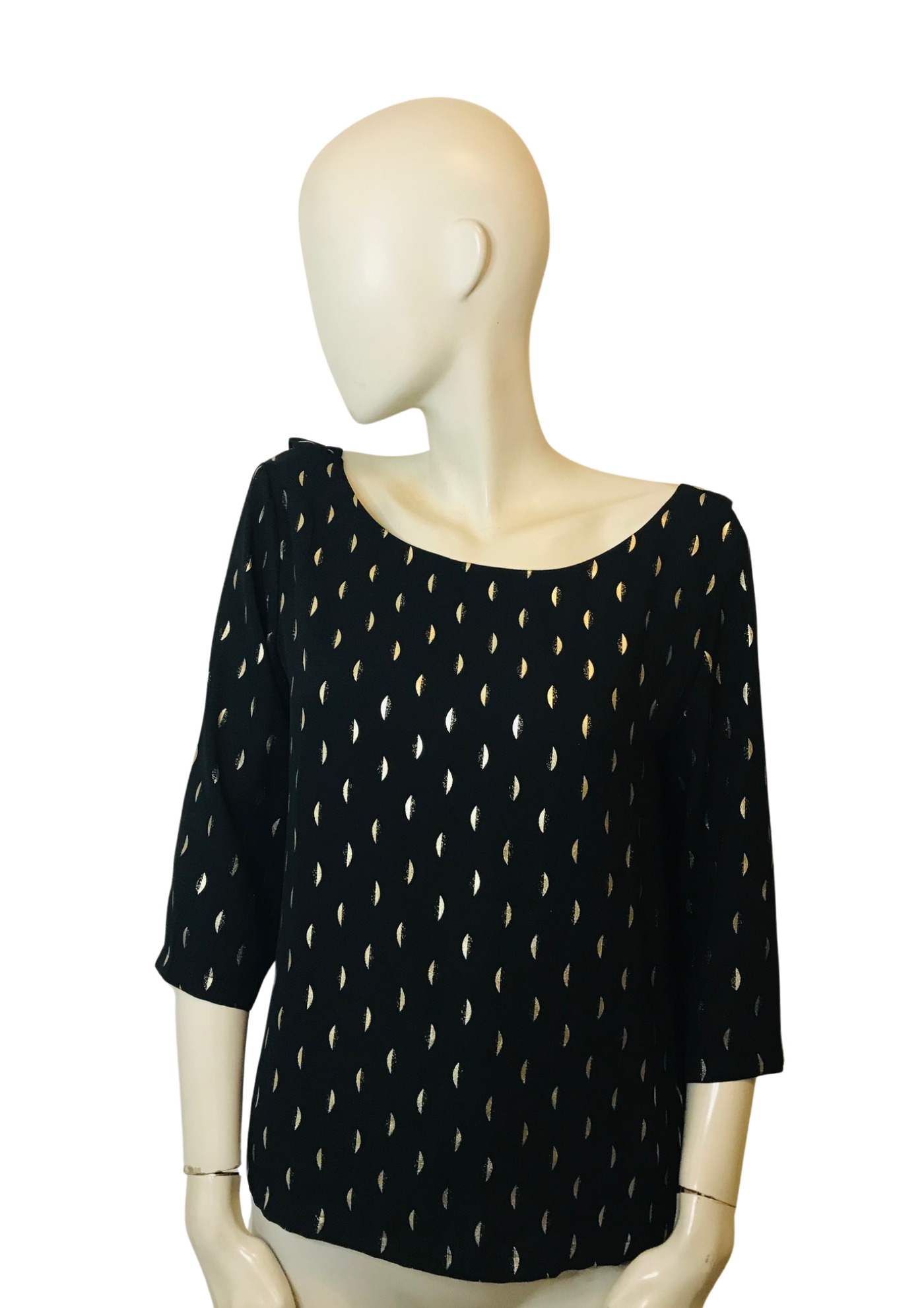🌟 Blouse chic noir et doré Taille 38  🌟