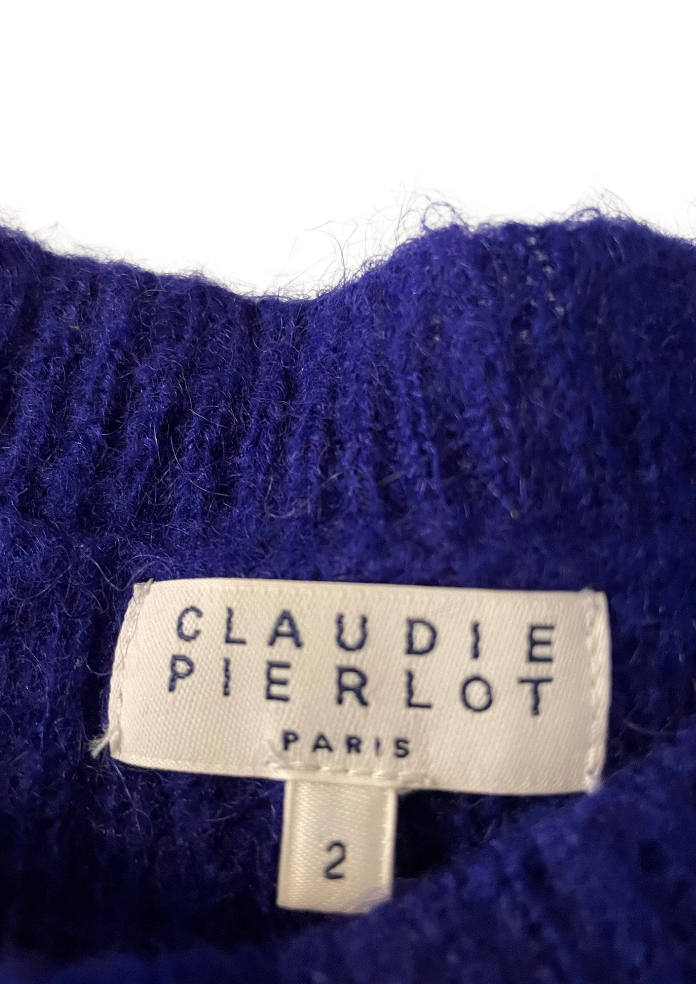 🌟 Pull laine et mohair bleu avec pompons 🌟
