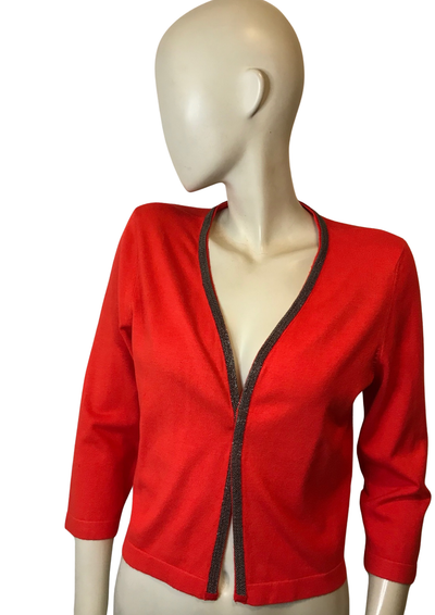 🌟 Superbe cardigan rouge Taille 38 🌟