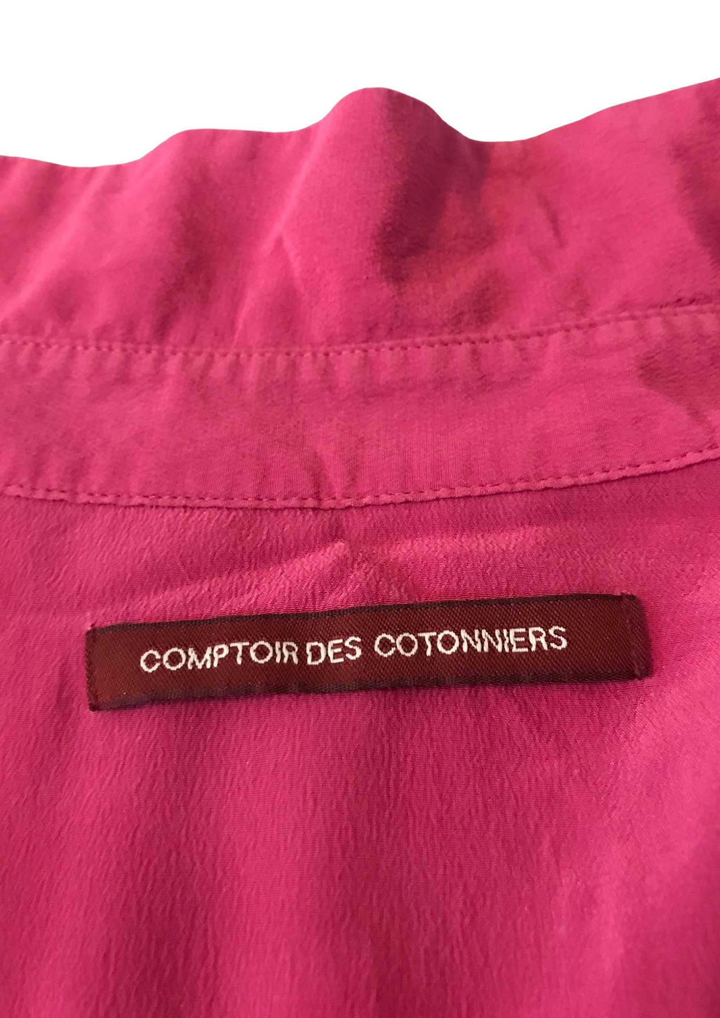👚✨ Blouse sans Manches en Soie Fuchsia – Taille 40 🌺🎀