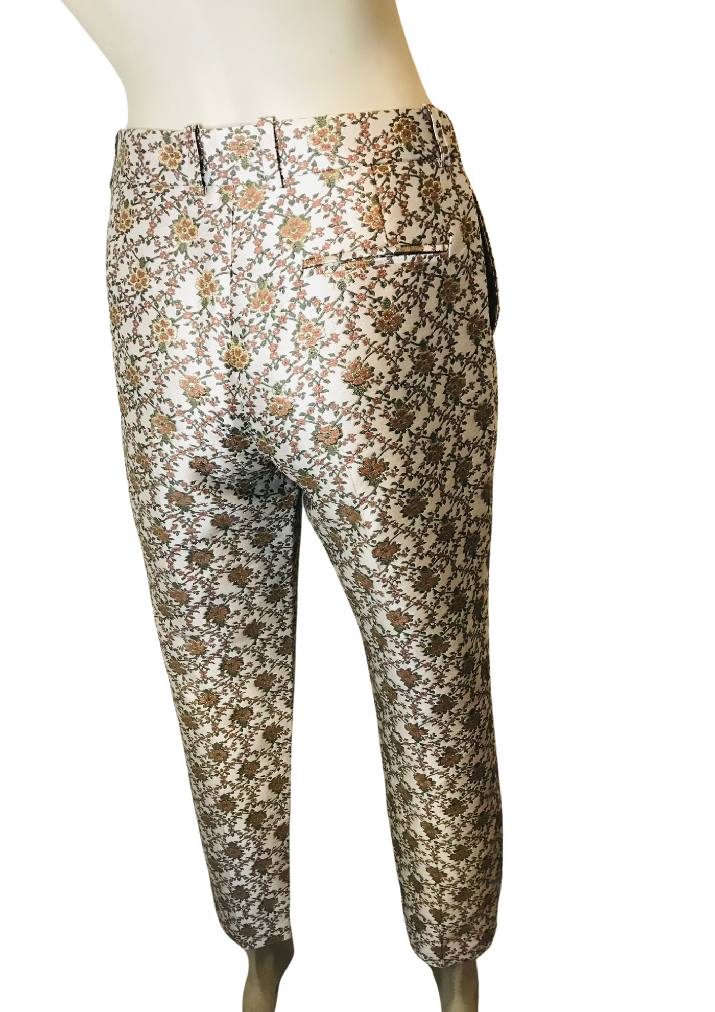 🌼 Pantalon floral brodé et pailleté Taille 38 🌼
