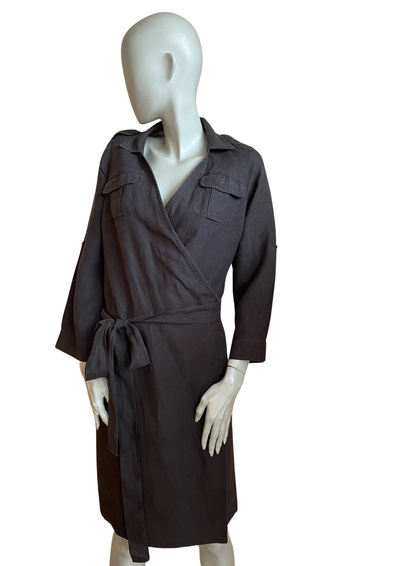 🌿 Robe cache-cœur en lin Taille 42 🌿