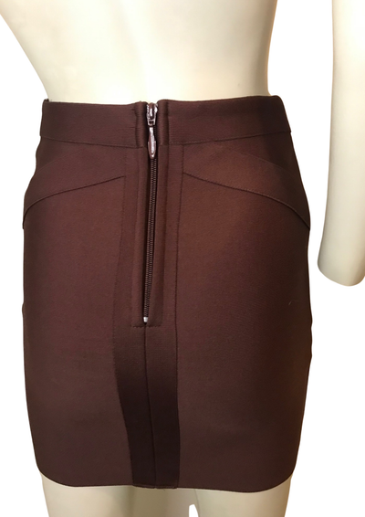 🔥 Jupe moulante bordeaux à détails croisés – Taille XS
