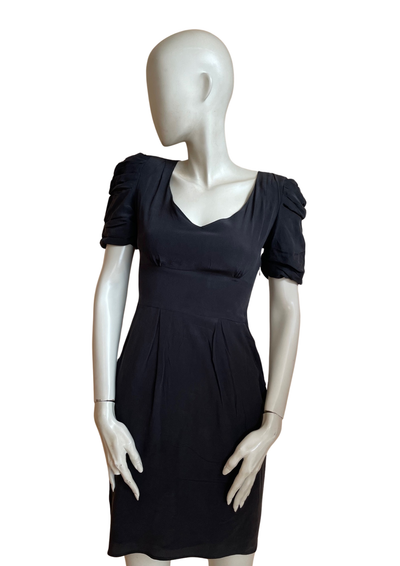 🖤 Élégante robe noire en soie Taille 34 🖤