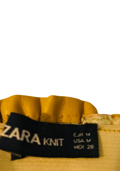 💥 Jupe en cuir vegan jaune Taille 38 💥