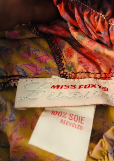 🌸 Sarouel 100% Soie Recyclée – Imprimé fleuri bohème Taille 38 💮