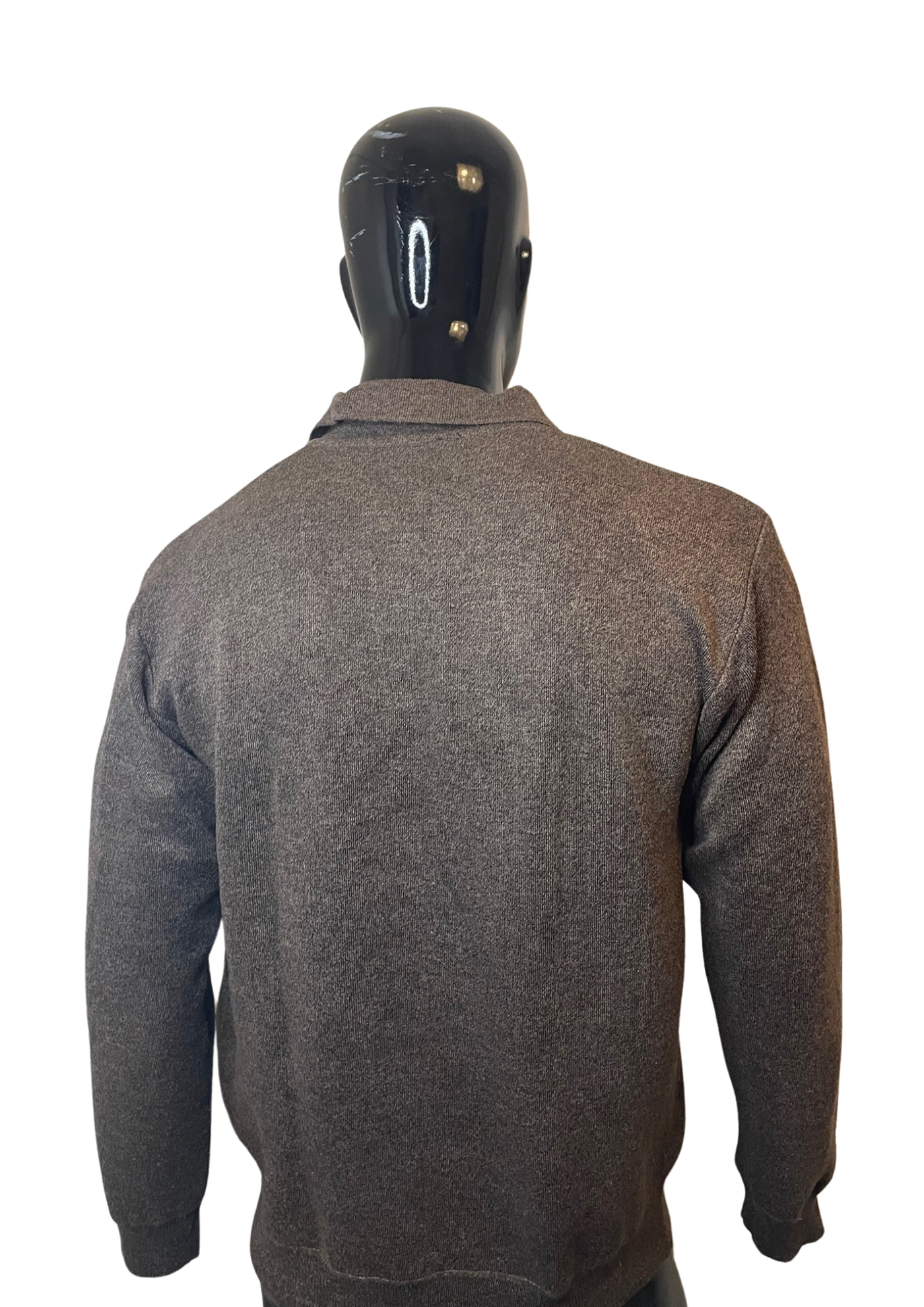 🧥 Polo marron à manches longues en laine mélangée Taille L 🧥