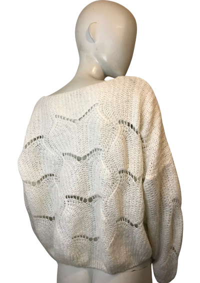 🌟 Pull en laine ajouré Taille 44 🌟