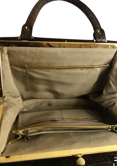 👜 Élégant sac à main en cuir marron vintage 👜
