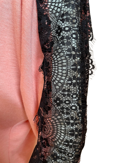 🌸 Top rose avec dentelle Taille Unique 🌸