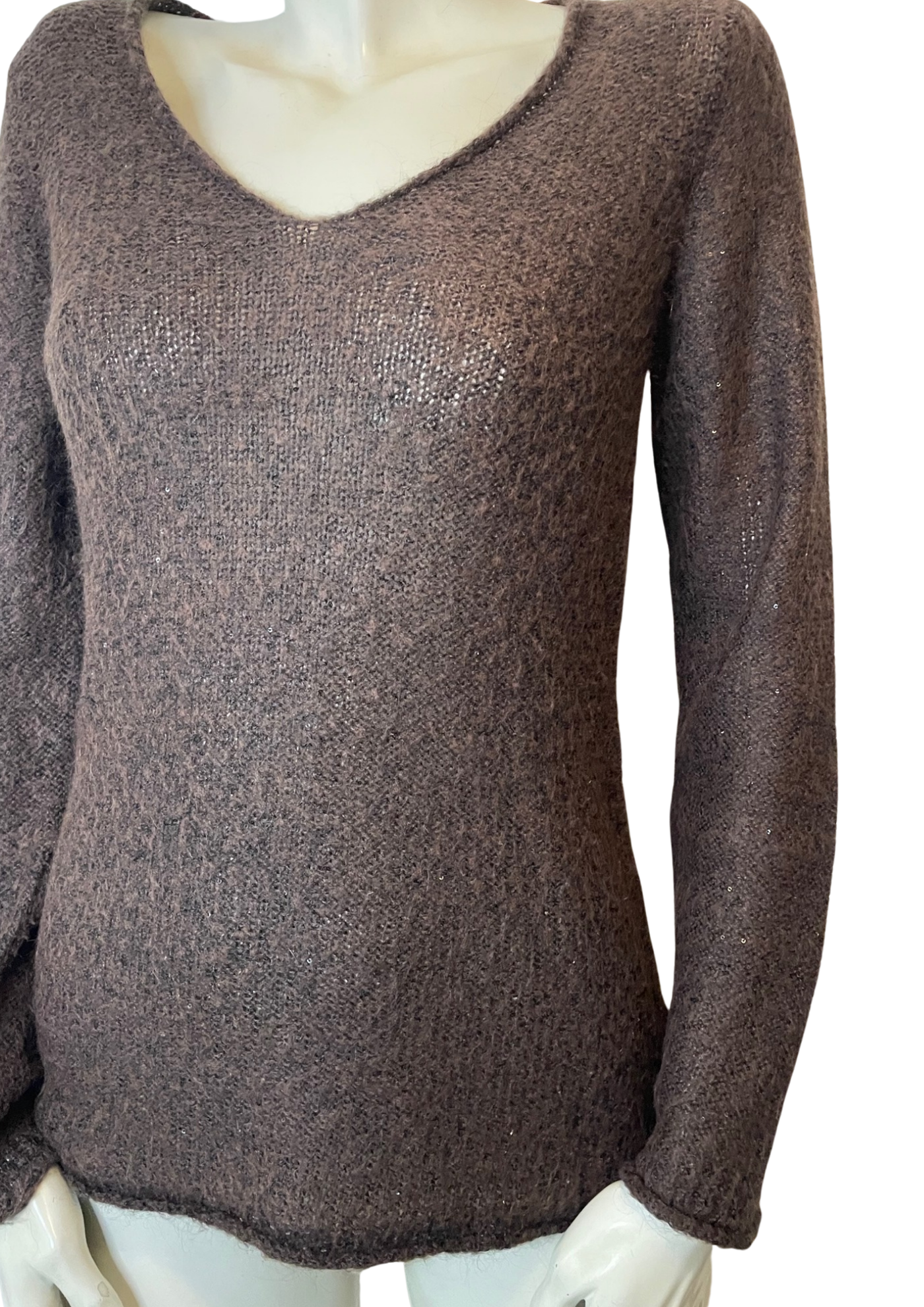 Pull pailleté en mohair mélangé Taille 40