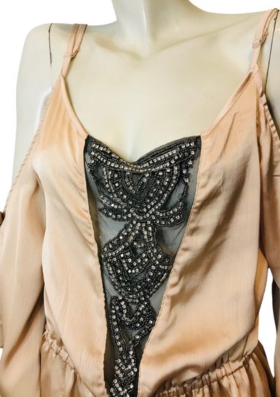 🌟 Magnifique haut en satin brodé Taille 38 (Neuf) 🌟