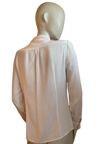 🌟 Chemisier blanc perlé Taille 34 🌟
