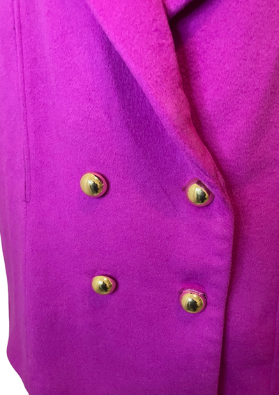 🌟 Cape manteau violette en laine mélangée Taille 40 🌟