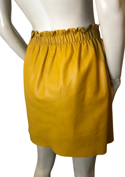 💥 Jupe en cuir vegan jaune Taille 38 💥