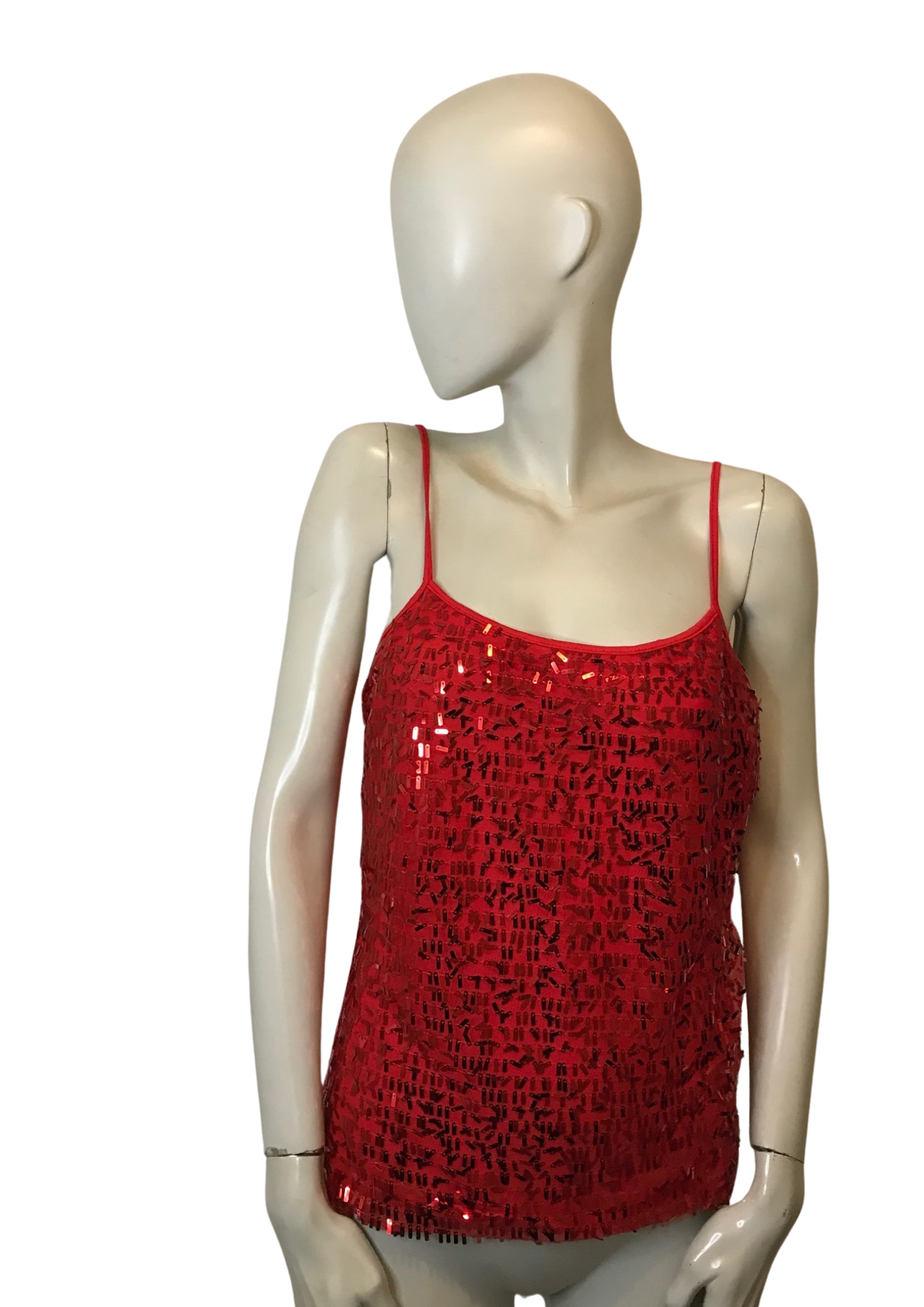 🌟 Top à sequins rouge Taille 44🌟