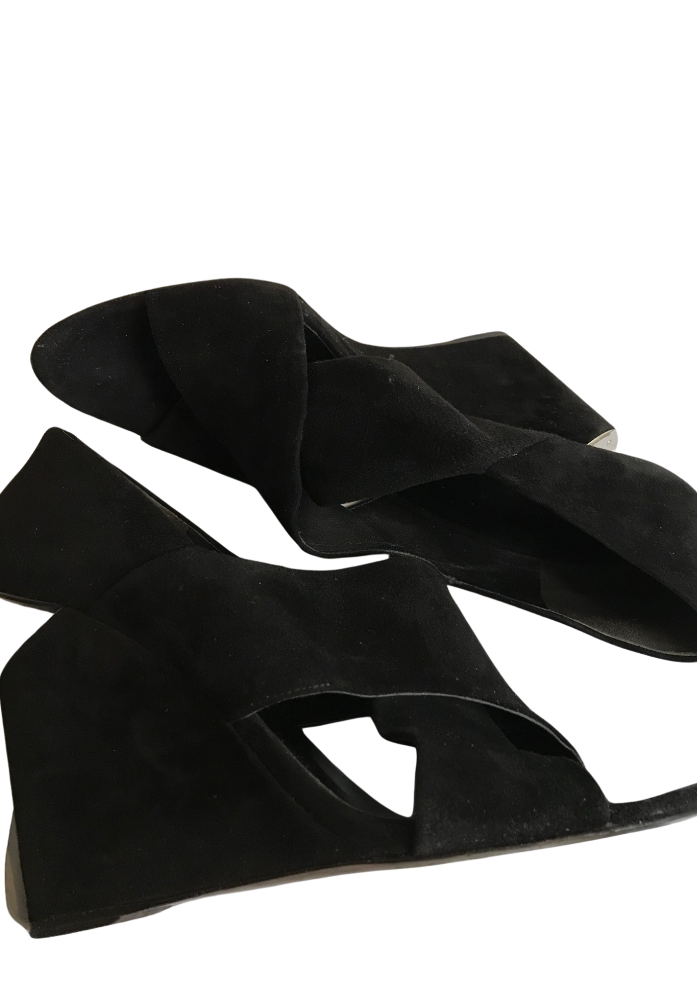 👠 Mules Compensées  en Daim Noir – Confort & Style Pointure 41 🖤