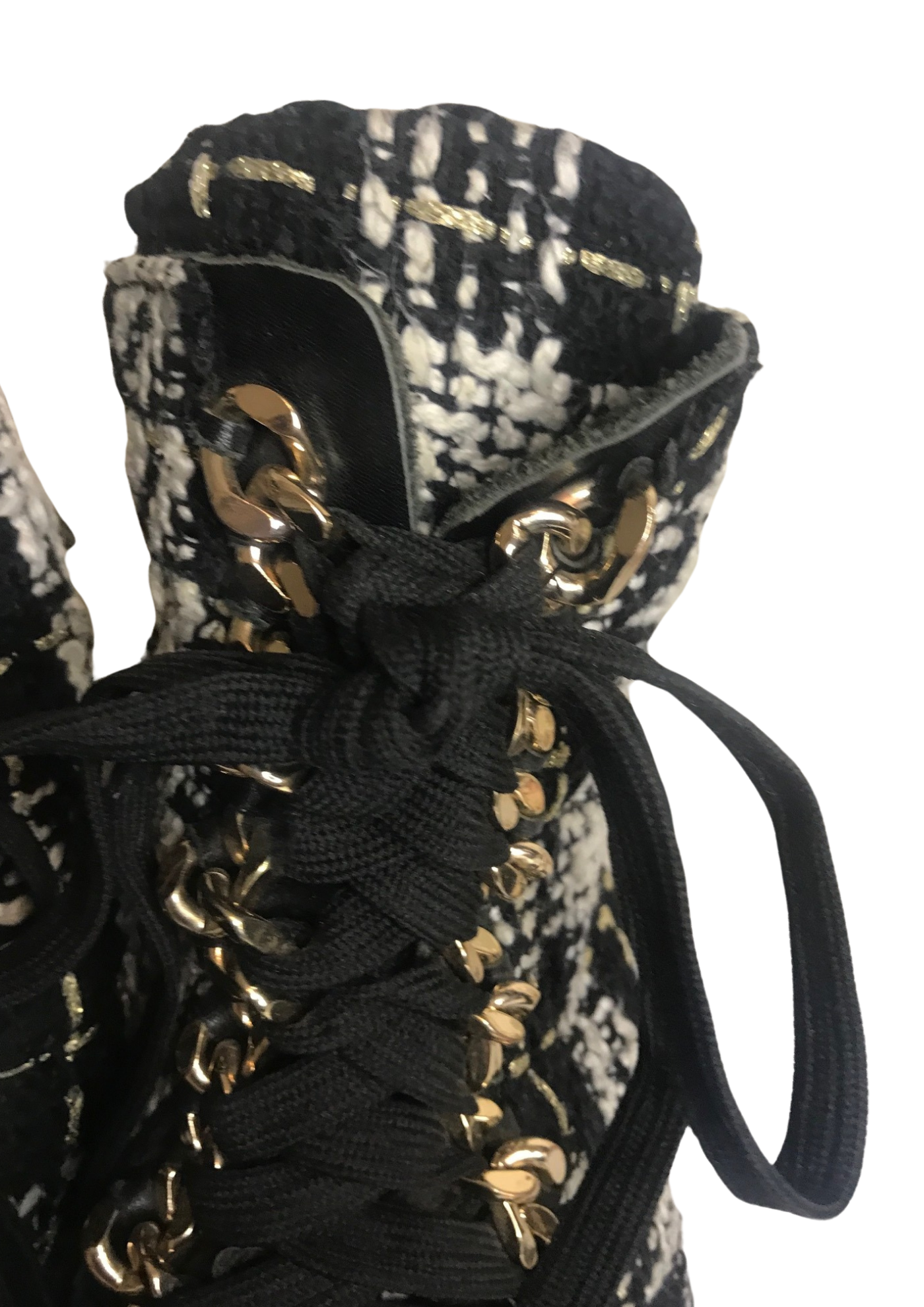 🖤 Baskets en tweed noir et blanc Pointure 40 🖤