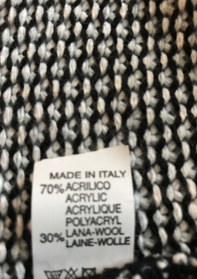 Poncho chiné en laine mélangée Taille Unique