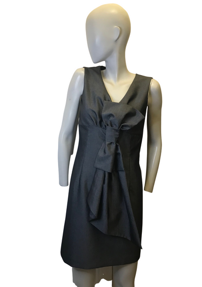 Robe grise nœud à l'avant Taille 38 (neuve)