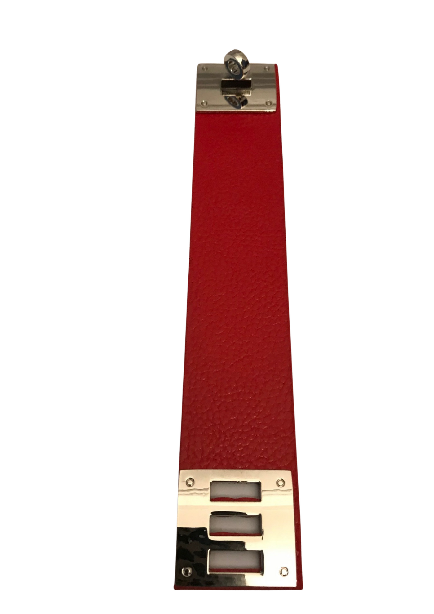 Bracelet rouge en cuir (neuf)