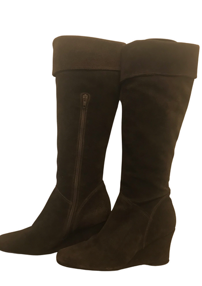 Bottes compensées en daim Pointure 38