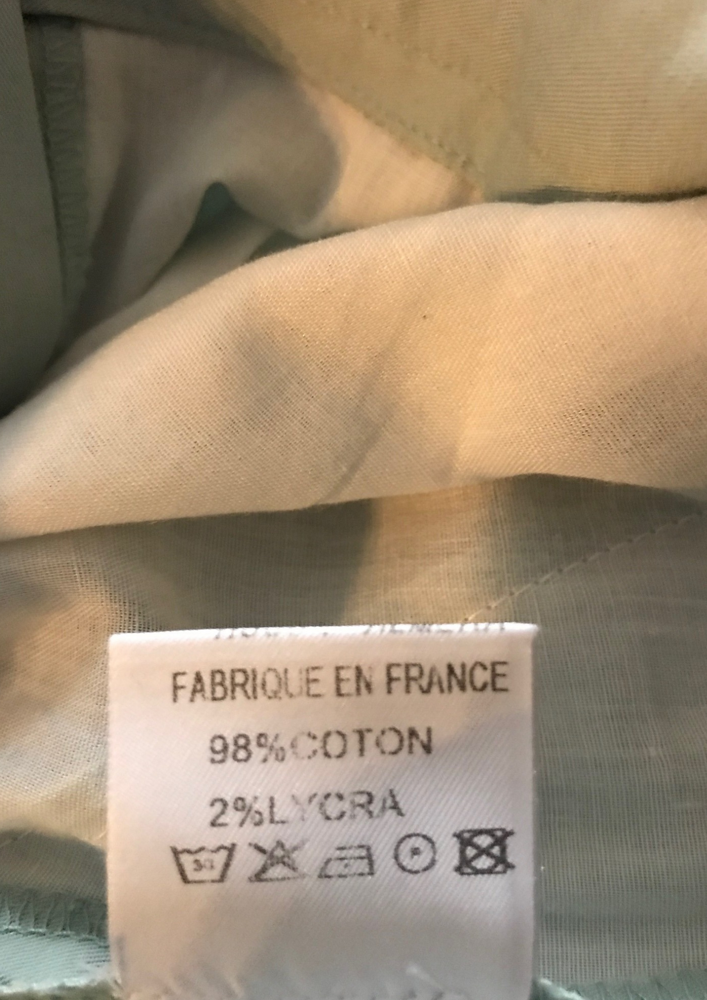 Pantalon droit vert d'eau Taille 44