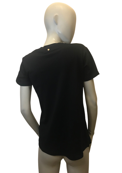 Tee-shirt empiècement strass Taille 34 (Neuf)