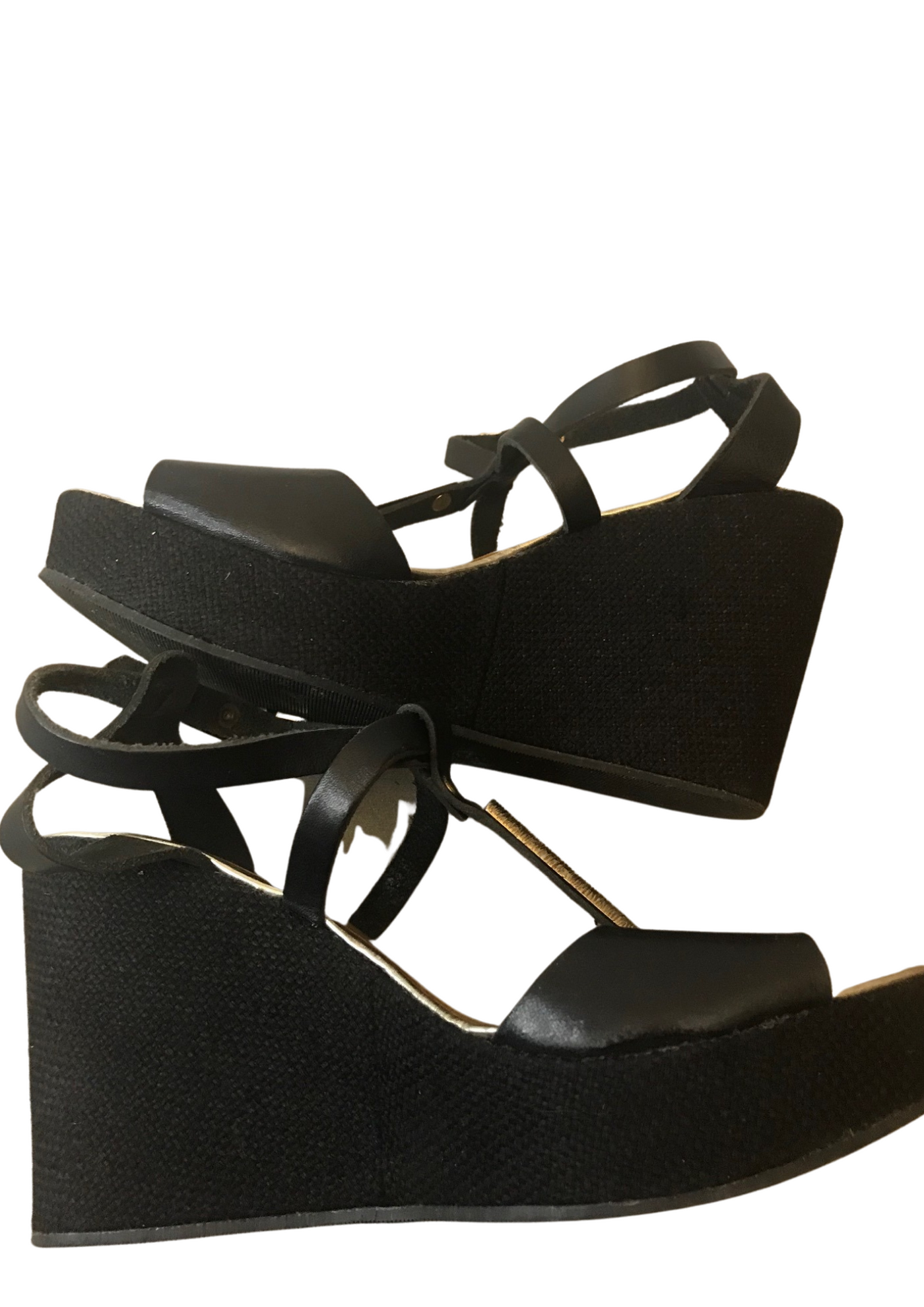 Sandales compensées en cuir Pointure 37