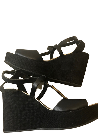 Sandales compensées en cuir Pointure 37