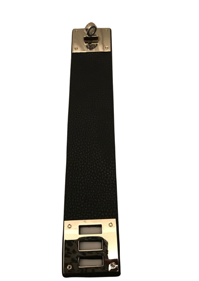 Bracelet noir en cuir (neuf)