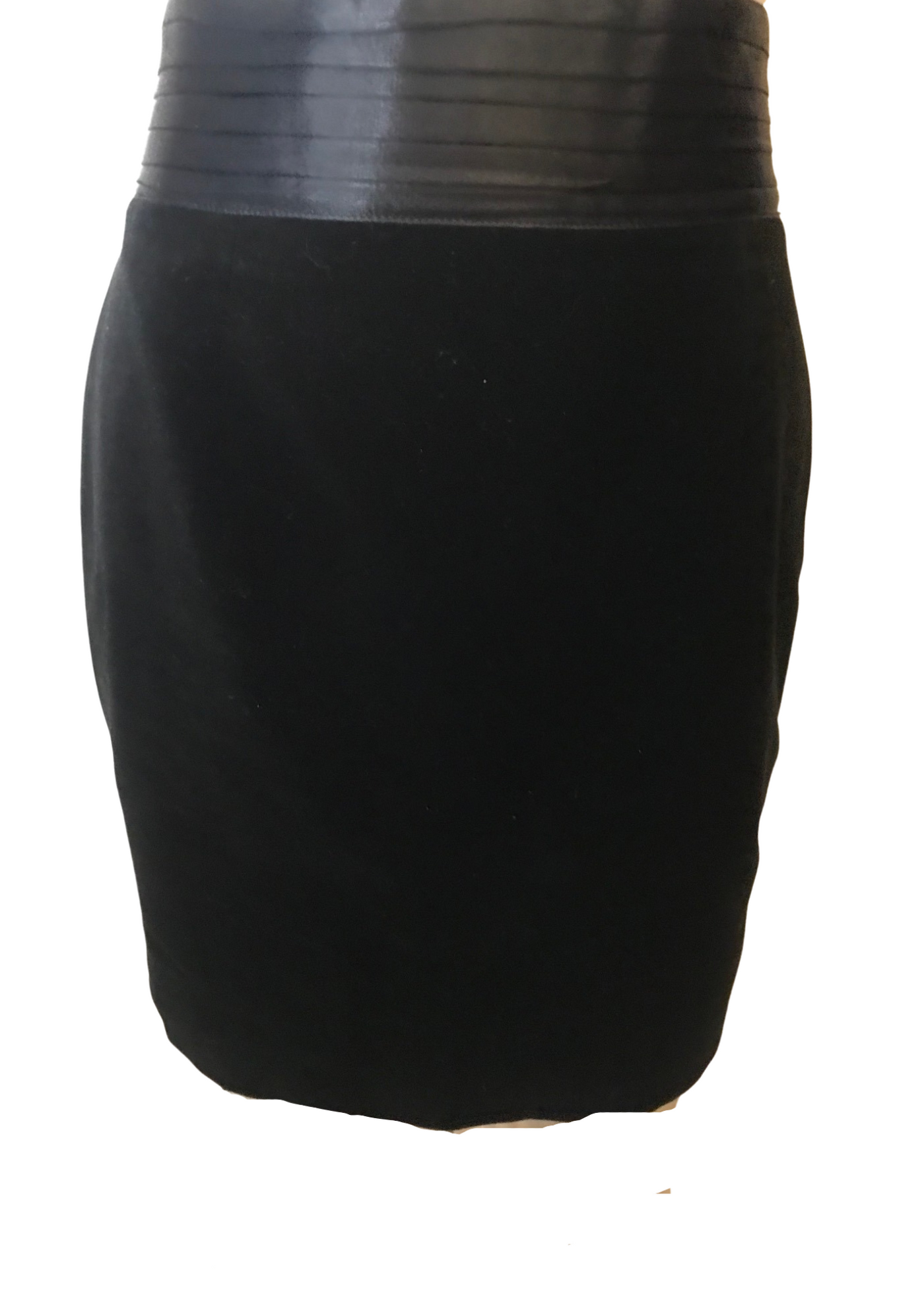 Jupe en velours empiècement satin Taille 38