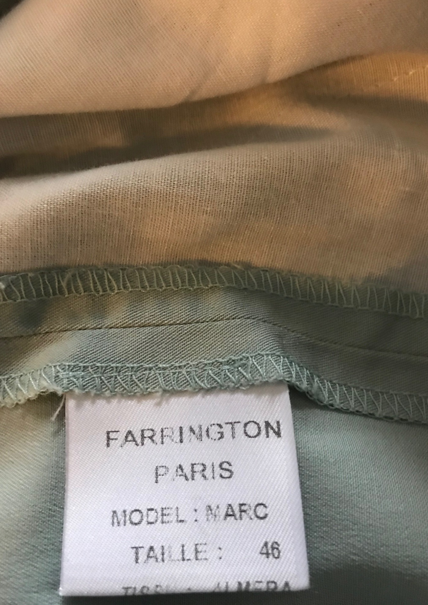 Pantalon droit vert d'eau Taille 44
