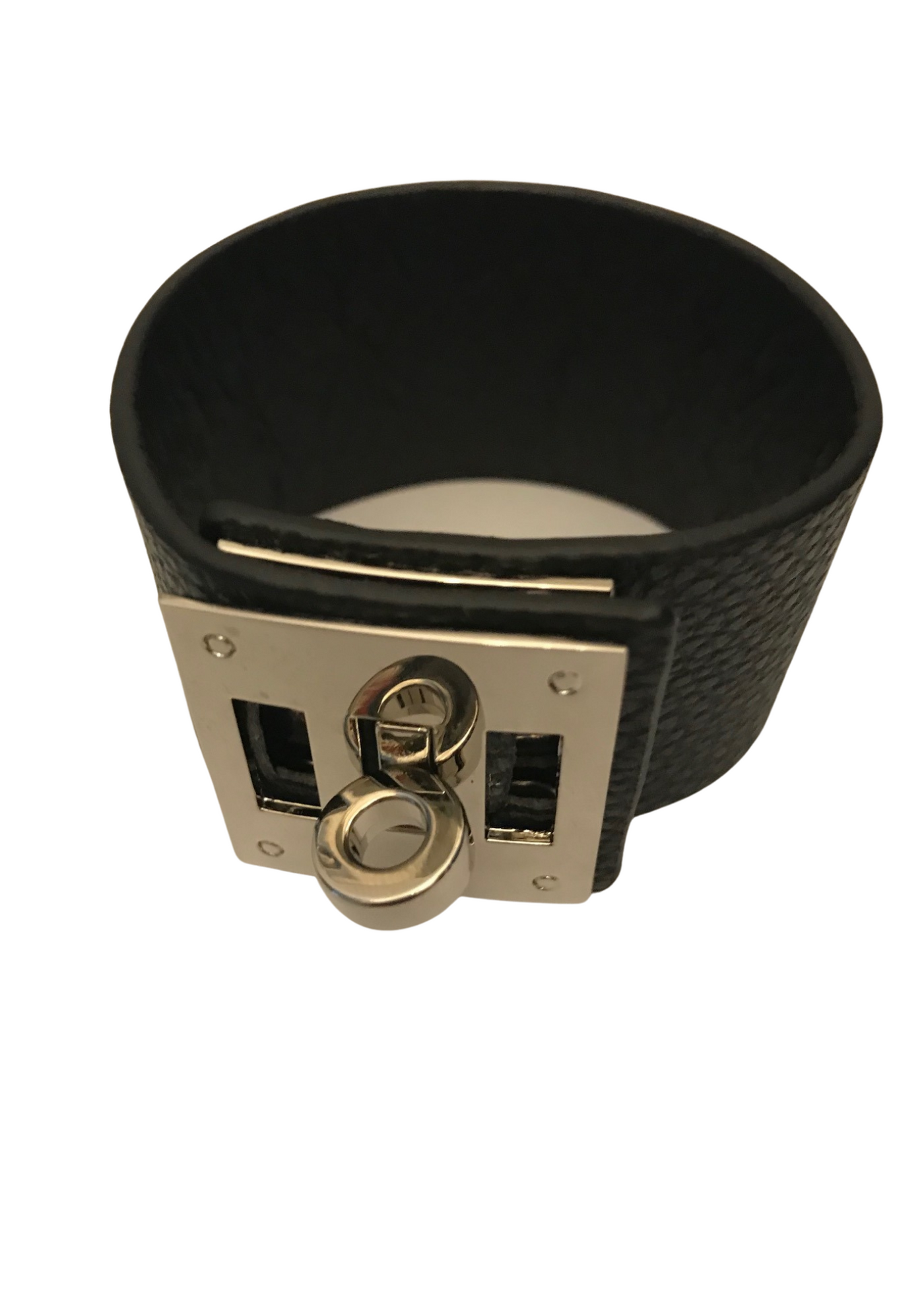 Bracelet noir en cuir (neuf)