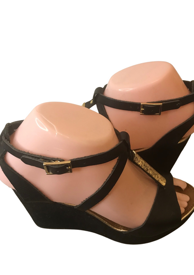 Sandales compensées en cuir Pointure 37