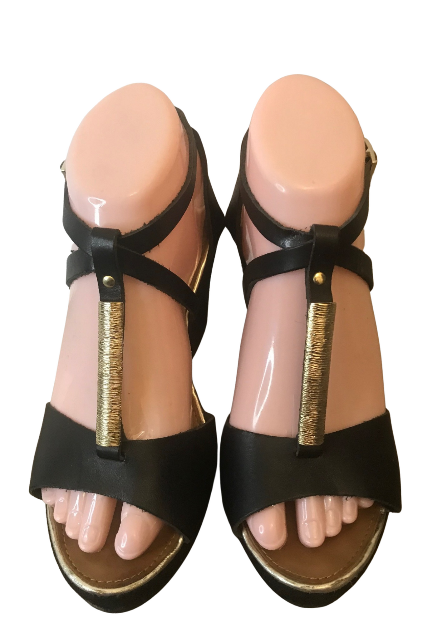 Sandales compensées en cuir Pointure 37