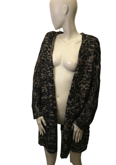 Gilet grosses mailles noir et doré Taille 36