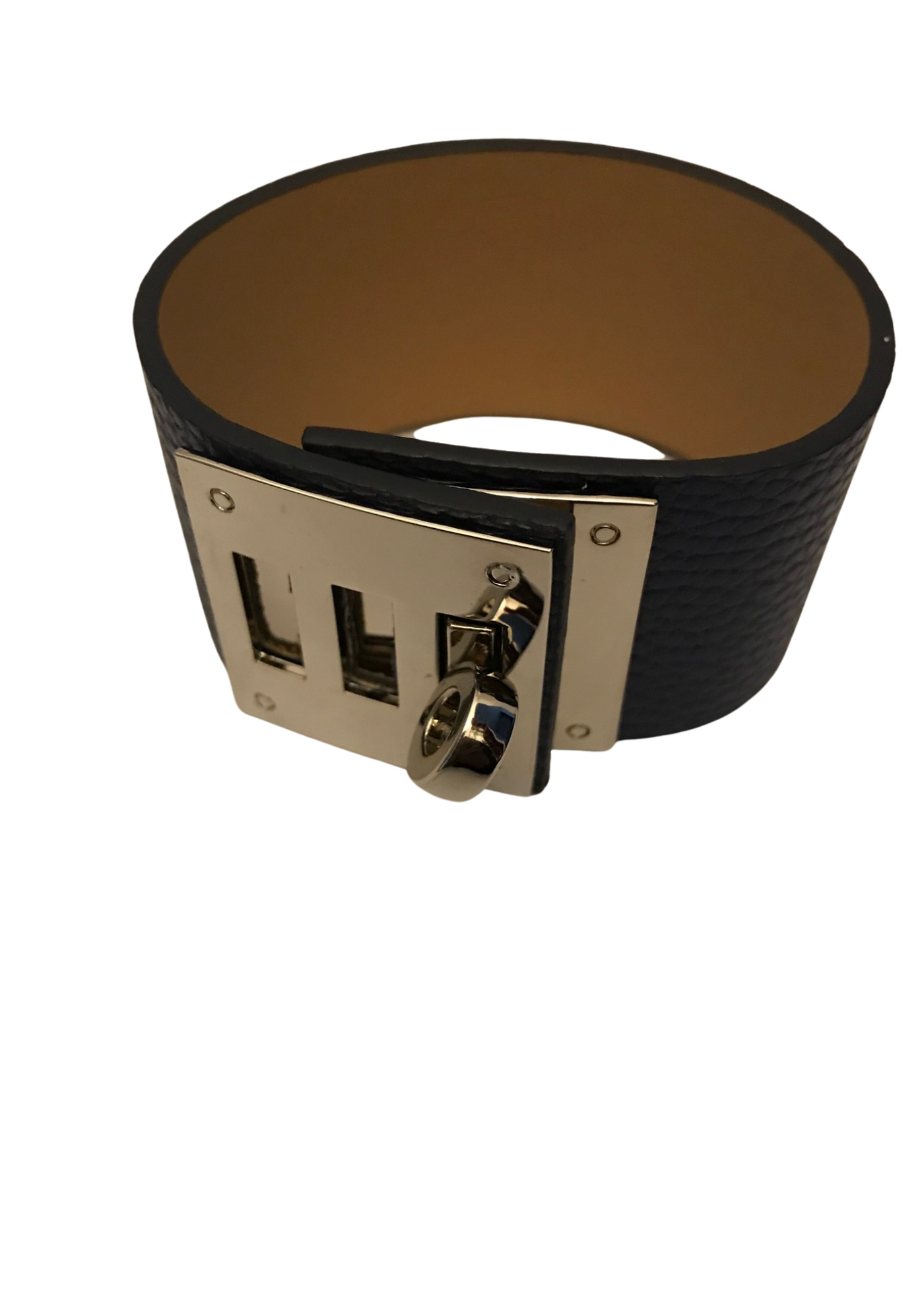 Bracelet bleu marine en cuir (neuf)